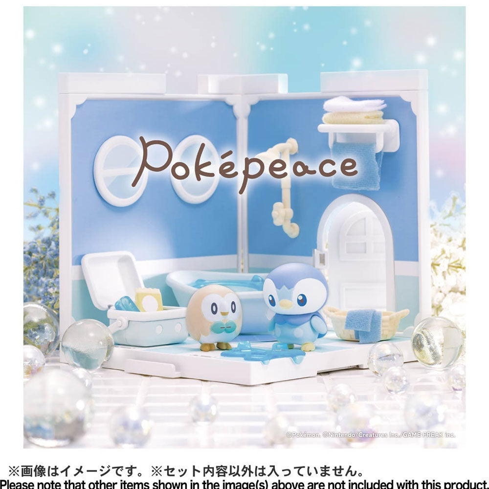POKEMON POKE PEACE HOUSE BATHROOM PIPLUP AND ROWLET | TAKARA TOMY POKEMON POKE PEACE HOUSE BATHROOM PIPLUP AND ROWLET | TAKARA TOMY